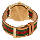 Buy Shop Gucci G Timeless Quartz Brown Dial Brown Leather Strap Unisex Watch - YA1264077 USA Online