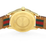 Buy Shop Gucci G Timeless Quartz Brown Dial Brown Leather Strap Unisex Watch - YA1264077 USA Online
