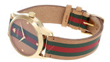 Buy Shop Gucci G Timeless Quartz Brown Dial Brown Leather Strap Unisex Watch - YA1264077 USA Online