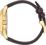 Buy Shop Gucci G Timeless Quartz Brown Dial Brown Leather Strap Watch for Men - YA1264035 USA Online