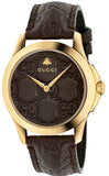 Buy Shop Gucci G Timeless Quartz Brown Dial Brown Leather Strap Watch for Men - YA1264035 USA Online