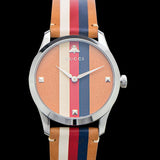 Buy Shop Gucci G Timeless Quartz Brown Dial Brown Leather Strap Watch For Men - YA1264078 USA Online