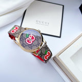 Buy Shop Gucci G Timeless Quartz Brown Dial Brown Leather Strap Watch For Men - YA1264158 USA Online