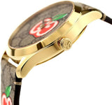 Buy Shop Gucci G Timeless Quartz Brown Dial Brown Leather Strap Watch For Men - YA1264158 USA Online