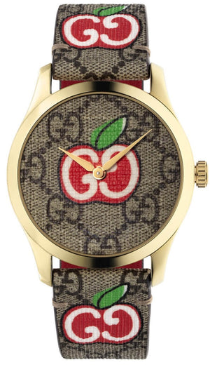 Buy Shop Gucci G Timeless Quartz Brown Dial Brown Leather Strap Watch For Men - YA1264158 USA Online