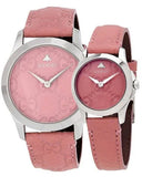 Buy Shop Gucci G Timeless Quartz Candy Pink Dial Pink Leather Strap Watch For Women - YA1264030 USA Online