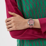 Buy Shop Gucci G Timeless Quartz Candy Pink Dial Pink Leather Strap Watch For Women - YA1264030 USA Online
