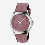 Buy Shop Gucci G Timeless Quartz Candy Pink Dial Pink Leather Strap Watch For Women - YA1264030 USA Online