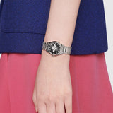 Buy Shop Gucci G Timeless Quartz Diamonds Black Dial Silver Steel Strap Watch For Women - YA1265024 USA Online