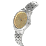 Buy Shop Gucci G Timeless Quartz Gold Dial Silver Steel Strap Watch for Women - YA1265035 USA Online