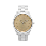 Buy Shop Gucci G Timeless Quartz Gold Dial Silver Steel Strap Watch for Women - YA1265035 USA Online