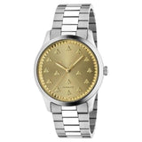 Buy Shop Gucci G Timeless Quartz Gold Dial Silver Steel Strap Watch for Women - YA1265035 USA Online