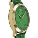 Buy Shop Gucci G Timeless Quartz Green Dial Green Leather Strap Watch For Women - YA1264099 USA Online