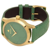Buy Shop Gucci G Timeless Quartz Green Dial Green Leather Strap Watch For Women - YA1264099 USA Online