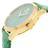Buy Shop Gucci G Timeless Quartz Green Dial Green Leather Strap Watch For Women - YA1264099 USA Online