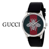 Buy Shop Gucci G Timeless Quartz Green & Red Dial Black Leather Strap Watch For Men - YA1264149 USA Online