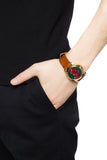 Buy Shop Gucci G Timeless Quartz Green & Red Dial Brown Leather Strap Watch For Men - YA126451 USA Online