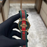 Buy Shop Gucci G Timeless Quartz Green & Red Dial Green & Red NATO Strap Watch For Men - YA126487A USA Online