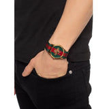 Buy Shop Gucci G Timeless Quartz Green & Red Dial Green & Red NATO Strap Watch For Men - YA126487A USA Online