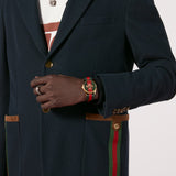 Buy Shop Gucci G Timeless Quartz Green & Red Dial Green & Red NATO Strap Watch For Men - YA126487A USA Online