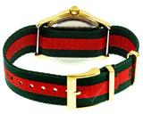 Buy Shop Gucci G Timeless Quartz Green & Red Dial Green & Red NATO Strap Watch For Men - YA126487A USA Online
