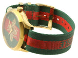 Buy Shop Gucci G Timeless Quartz Green & Red Dial Green & Red NATO Strap Watch For Men - YA126487A USA Online