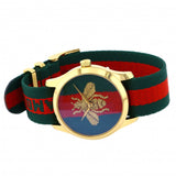 Buy Shop Gucci G Timeless Quartz Green & Red Dial Green & Red NATO Strap Watch For Men - YA126487A USA Online