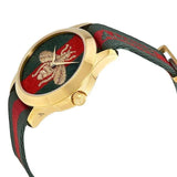 Buy Shop Gucci G Timeless Quartz Green & Red Dial Green & Red NATO Strap Watch For Men - YA126487A USA Online