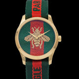 Buy Shop Gucci G Timeless Quartz Green & Red Dial Green & Red NATO Strap Watch For Men - YA126487A USA Online