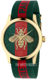 Buy Shop Gucci G Timeless Quartz Green & Red Dial Green & Red NATO Strap Watch For Men - YA126487A USA Online