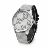 Buy Shop Gucci G Timeless Quartz Grey Dial Grey Leather Strap Watch For Men - YA1264058 USA Online