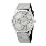 Buy Shop Gucci G Timeless Quartz Grey Dial Grey Leather Strap Watch For Men - YA1264058 USA Online