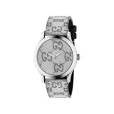 Buy Shop Gucci G Timeless Quartz Grey Dial Grey Leather Strap Watch For Men - YA1264058 USA Online