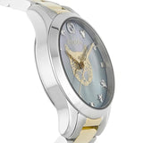 Buy Shop Gucci G Timeless Quartz Mother of Pearl Blue Dial Two Tone Steel Strap Watch For Women - YA1265011 USA Online