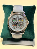 Buy Shop Gucci G Timeless Quartz Mother of Pearl Dial Blue Leather Strap Watch For Women - YA1264124 USA Online