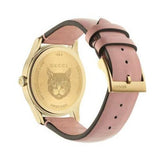 Buy Shop Gucci G Timeless Quartz Mother of Pearl Dial Pink Leather Strap Watch For Women - YA1264132 USA Online