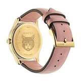 Buy Shop Gucci G Timeless Quartz Mother of Pearl Dial Pink Leather Strap Watch For Women - YA1264132 USA Online