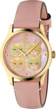 Buy Shop Gucci G Timeless Quartz Mother of Pearl Dial Pink Leather Strap Watch For Women - YA1264132 USA Online