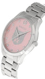 Buy Shop Gucci G Timeless Quartz Mother of Pearl Pink Dial Silver Steel Strap Watch for Women - YA1264166 USA Online