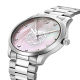 Buy Shop Gucci G Timeless Quartz Mother of Pearl Pink Dial Silver Steel Strap Watch for Women - YA1264166 USA Online