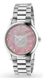 Buy Shop Gucci G Timeless Quartz Mother of Pearl Pink Dial Silver Steel Strap Watch for Women - YA1264166 USA Online