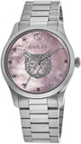 Buy Shop Gucci G Timeless Quartz Mother of Pearl Pink Dial Silver Steel Strap Watch for Women - YA1264166 USA Online