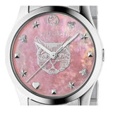 Buy Shop Gucci G Timeless Quartz Mother of Pearl Pink Dial Silver Steel Strap Watch For Women - YA1265013 USA Online
