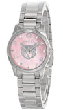 Buy Shop Gucci G Timeless Quartz Mother of Pearl Pink Dial Silver Steel Strap Watch For Women - YA1265013 USA Online
