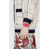 Buy Shop Gucci G Timeless Quartz Pink Dial Pink Leather Strap Watch For Women - YA1264115 USA Online