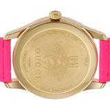 Buy Shop Gucci G Timeless Quartz Pink Dial Pink Leather Strap Watch For Women - YA1264115 USA Online