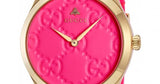 Buy Shop Gucci G Timeless Quartz Pink Dial Pink Leather Strap Watch For Women - YA1264115 USA Online