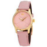 Buy Shop Gucci G Timeless Quartz Pink Dial Pink Leather Strap Watch For Women - YA1265005 USA Online