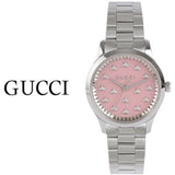 Buy Shop Gucci G Timeless Quartz Pink Dial Silver Steel Strap Watch for Women - YA1265033 USA Online