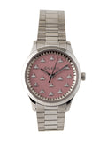 Buy Shop Gucci G Timeless Quartz Pink Dial Silver Steel Strap Watch for Women - YA1265033 USA Online